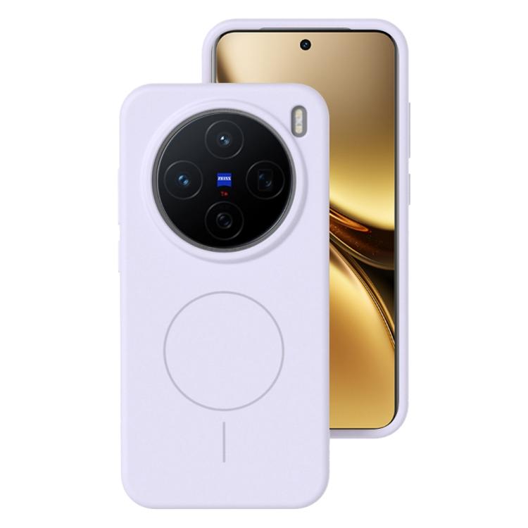 For vivo X200 Liquid Silicone Thin Circle MagSafe Phone Case