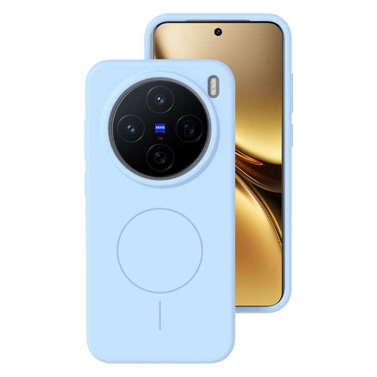 For vivo X200 Liquid Silicone Thin Circle MagSafe Phone Case