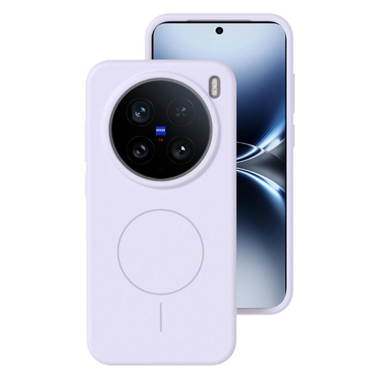 For vivo X200 Ultra Liquid Silicone Thin Circle MagSafe Phone Case