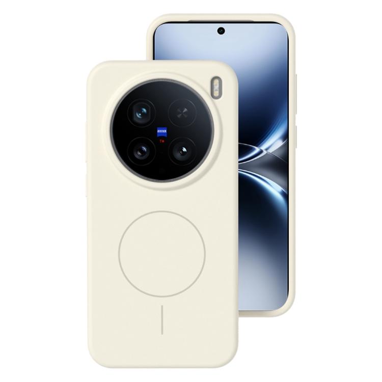 For vivo X200 Ultra Liquid Silicone Thin Circle MagSafe Phone Case
