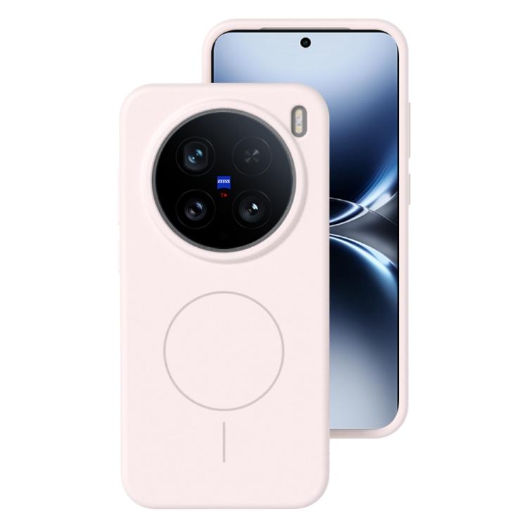 For vivo X200 Ultra Liquid Silicone Thin Circle MagSafe Phone Case