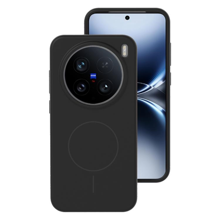 For vivo X200 Ultra Liquid Silicone Thin Circle MagSafe Phone Case
