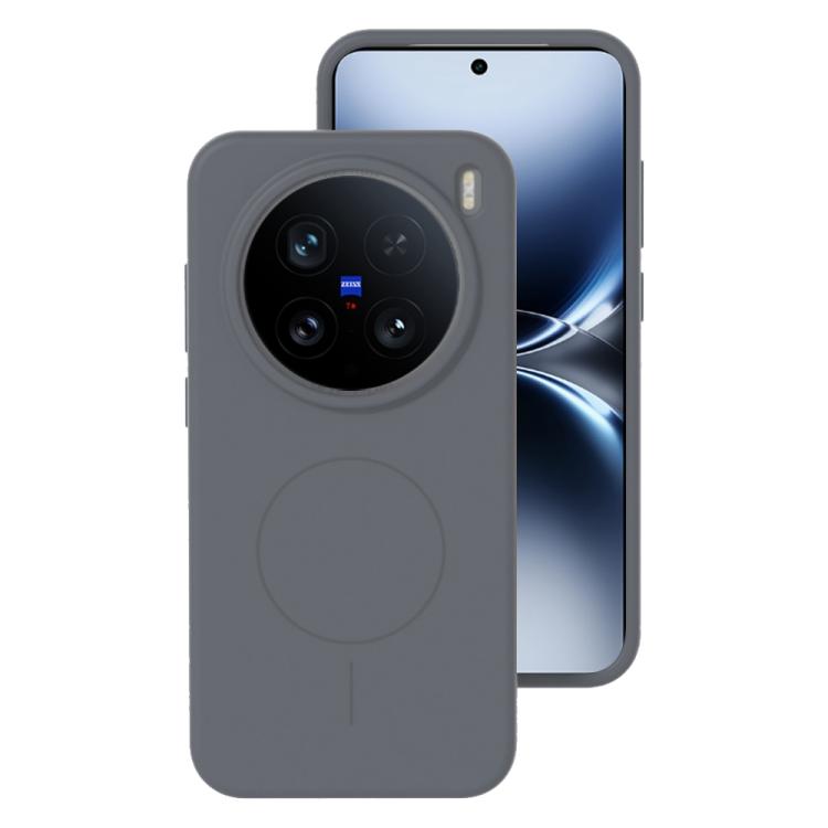For vivo X200 Ultra Liquid Silicone Thin Circle MagSafe Phone Case