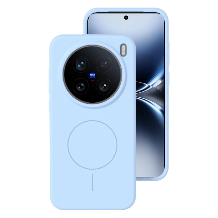 For vivo X200 Ultra Liquid Silicone Thin Circle MagSafe Phone Case