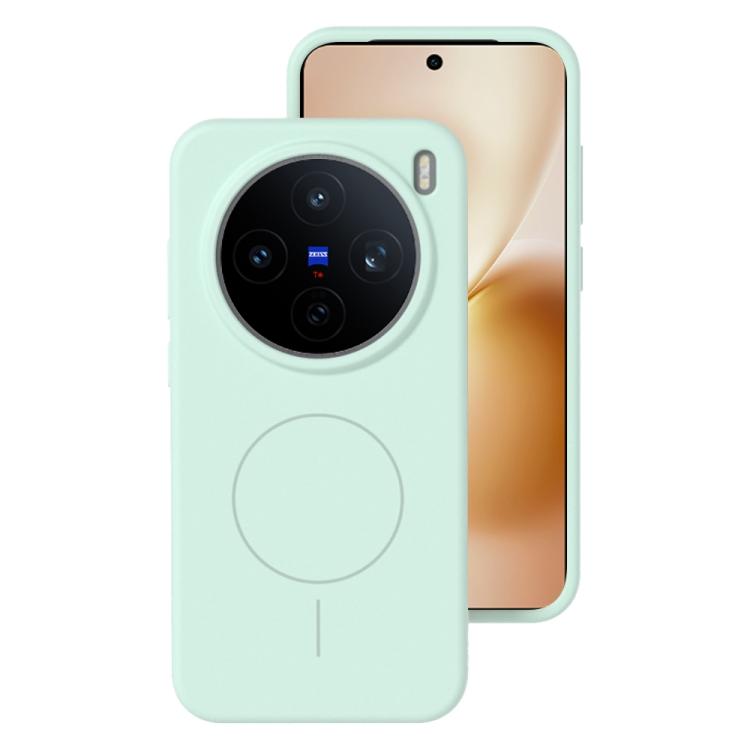 For vivo X200s Liquid Silicone Thin Circle MagSafe Phone Case