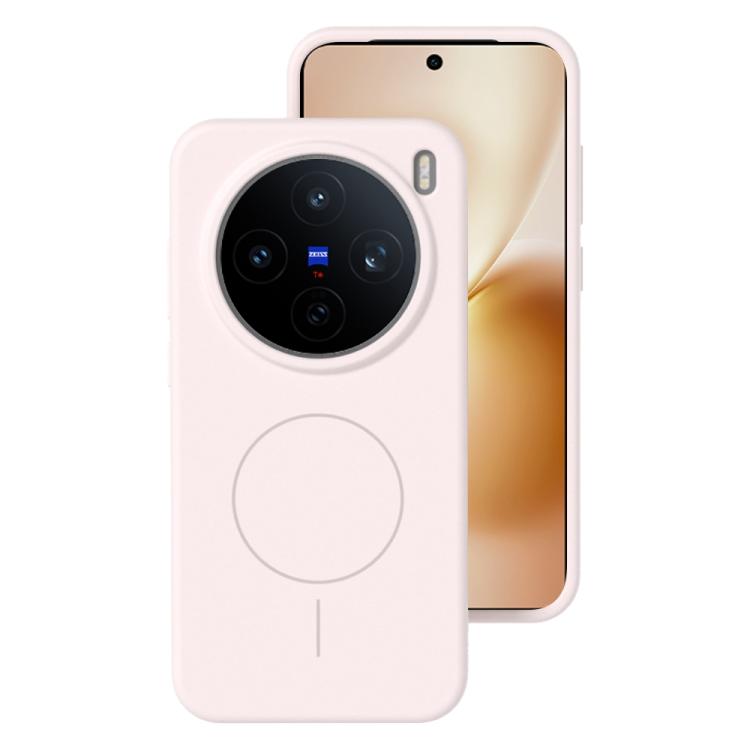 For vivo X200s Liquid Silicone Thin Circle MagSafe Phone Case