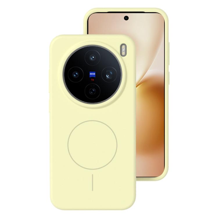 For vivo X200s Liquid Silicone Thin Circle MagSafe Phone Case