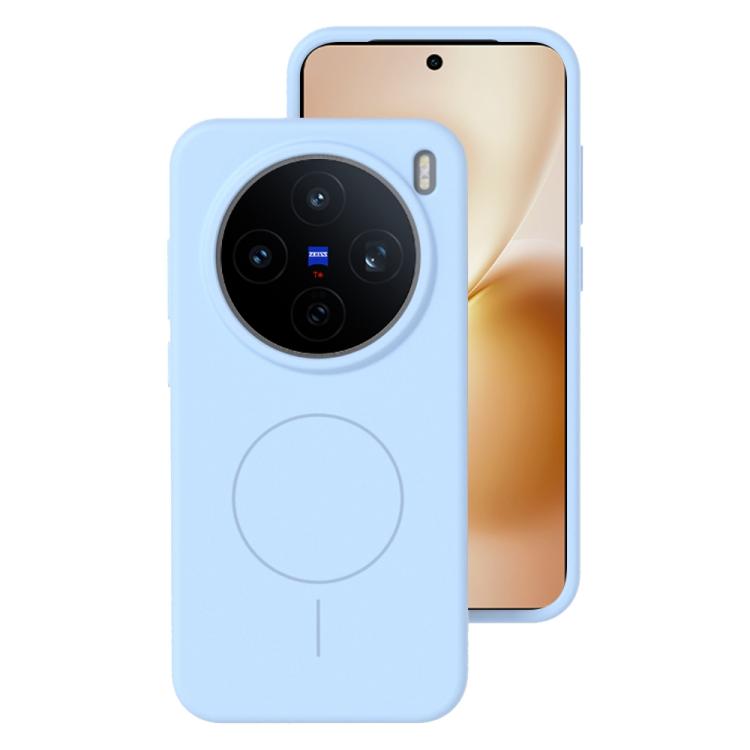 For vivo X200s Liquid Silicone Thin Circle MagSafe Phone Case