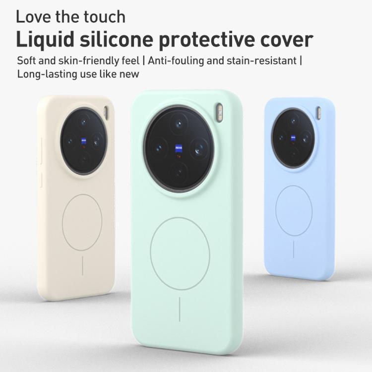 For vivo X200 Pro mini Liquid Silicone Thin Circle MagSafe Phone Case