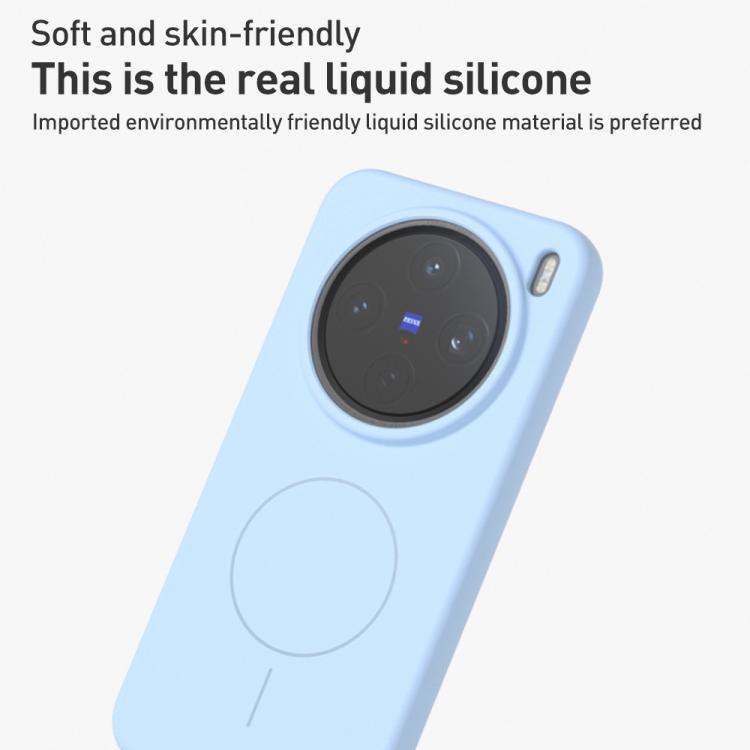 For vivo X200 Pro mini Liquid Silicone Thin Circle MagSafe Phone Case