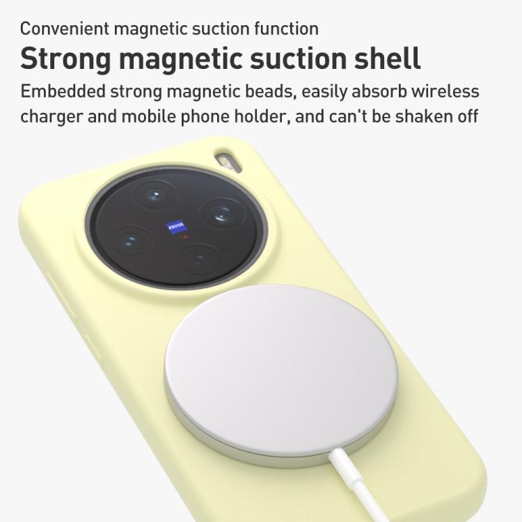 For vivo X200 Pro mini Liquid Silicone Thin Circle MagSafe Phone Case