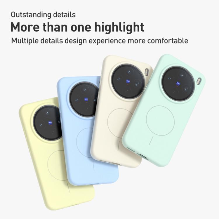 For vivo X200 Pro mini Liquid Silicone Thin Circle MagSafe Phone Case