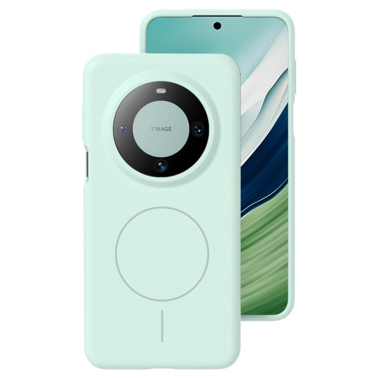 For Huawei Mate 60 Liquid Silicone Thin Circle MagSafe Phone Case