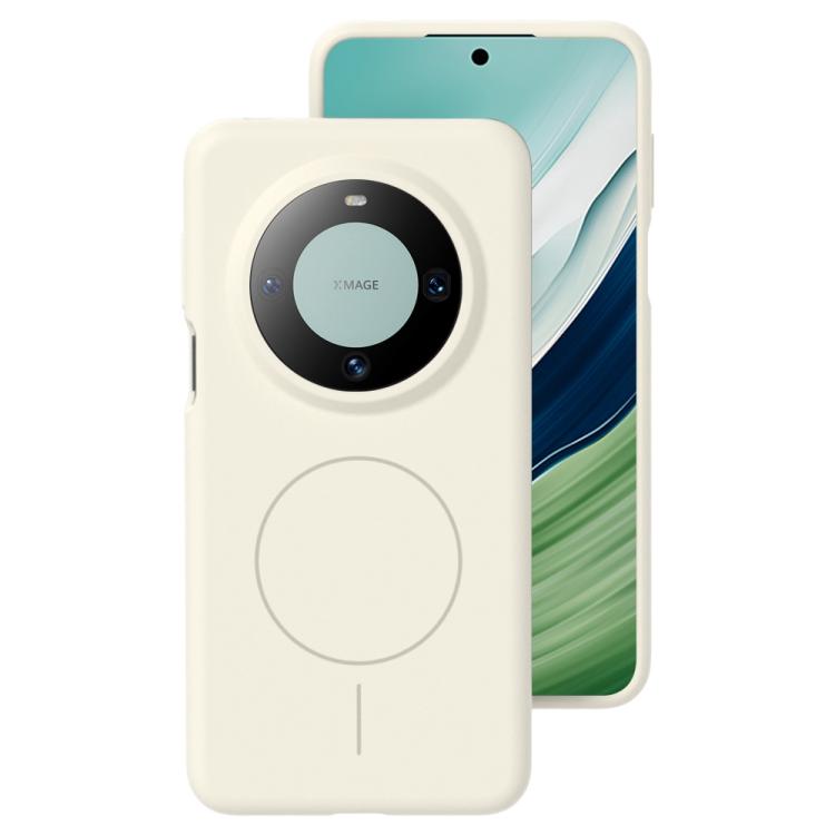 For Huawei Mate 60 Liquid Silicone Thin Circle MagSafe Phone Case
