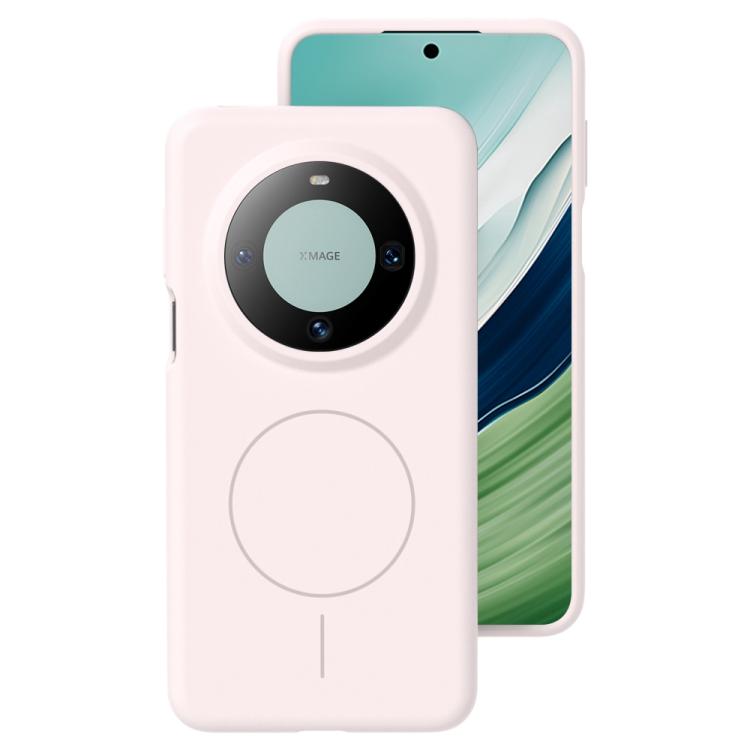 For Huawei Mate 60 Liquid Silicone Thin Circle MagSafe Phone Case