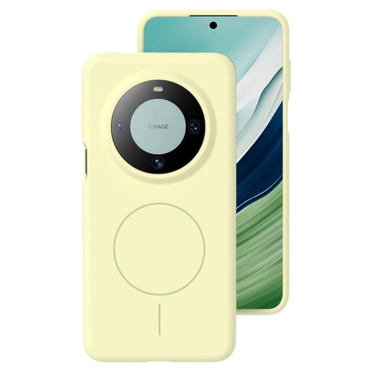 For Huawei Mate 60 Liquid Silicone Thin Circle MagSafe Phone Case
