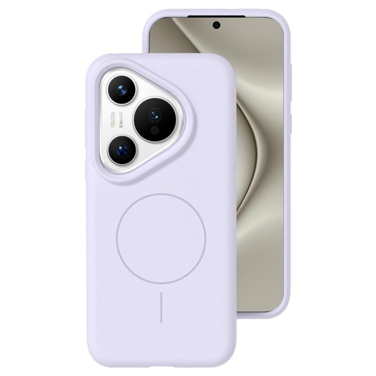 For Huawei Pura 70 Liquid Silicone Thin Circle MagSafe Phone Case