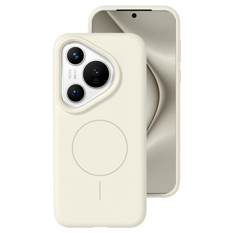 For Huawei Pura 70 Liquid Silicone Thin Circle MagSafe Phone Case