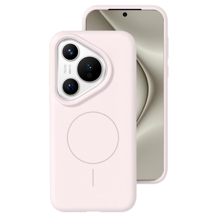 For Huawei Pura 70 Liquid Silicone Thin Circle MagSafe Phone Case