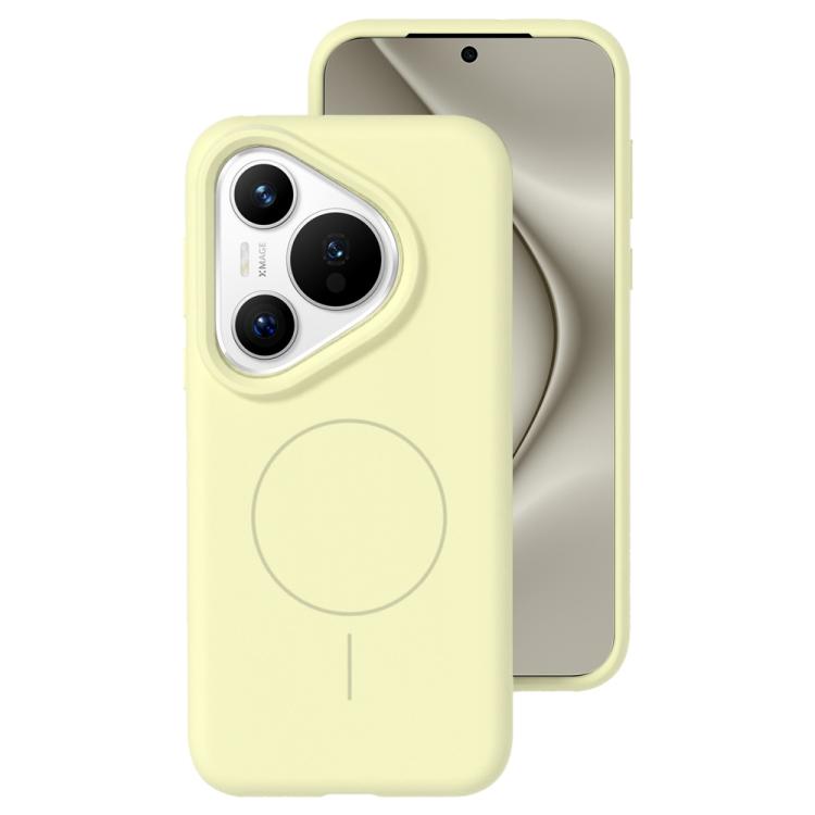 For Huawei Pura 70 Liquid Silicone Thin Circle MagSafe Phone Case