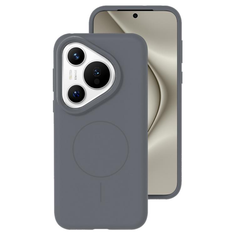 For Huawei Pura 70 Liquid Silicone Thin Circle MagSafe Phone Case