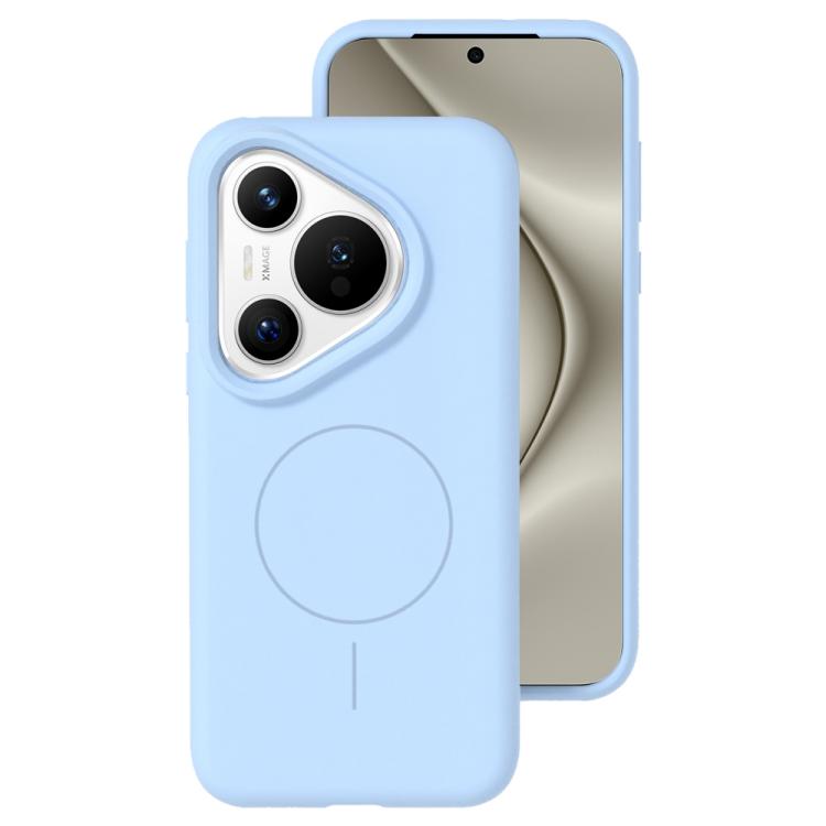 For Huawei Pura 70 Liquid Silicone Thin Circle MagSafe Phone Case