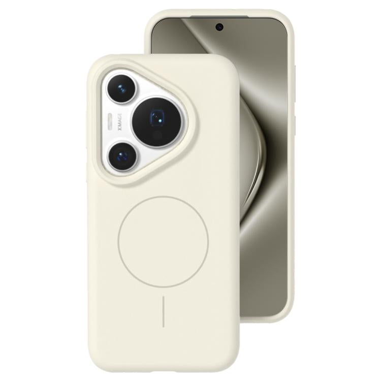 For Huawei Pura 70 Pro Liquid Silicone Thin Circle MagSafe Phone Case