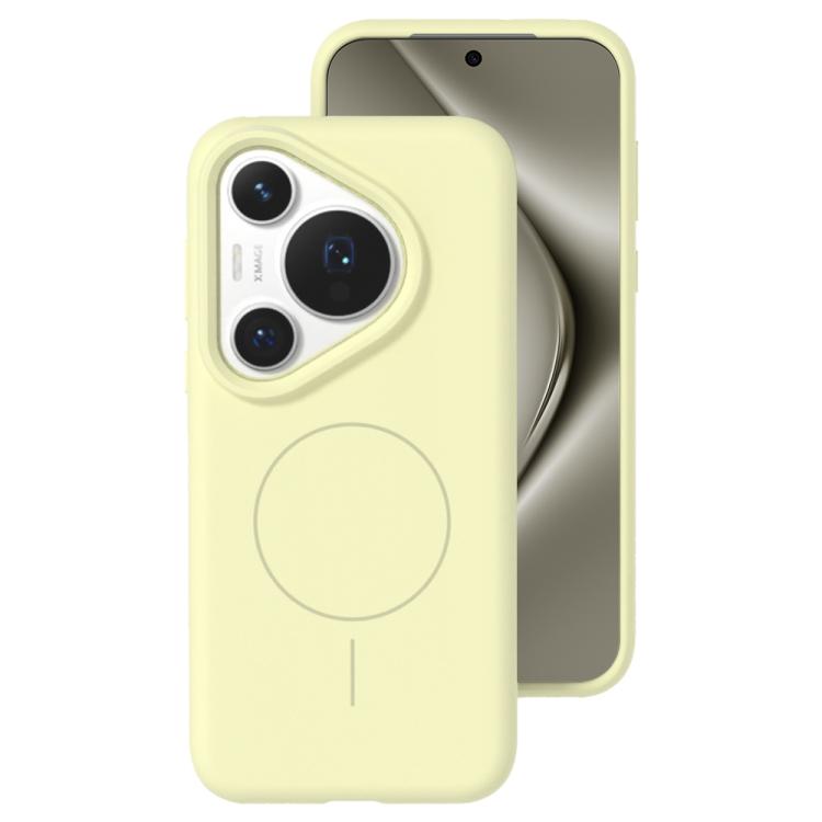For Huawei Pura 70 Pro Liquid Silicone Thin Circle MagSafe Phone Case