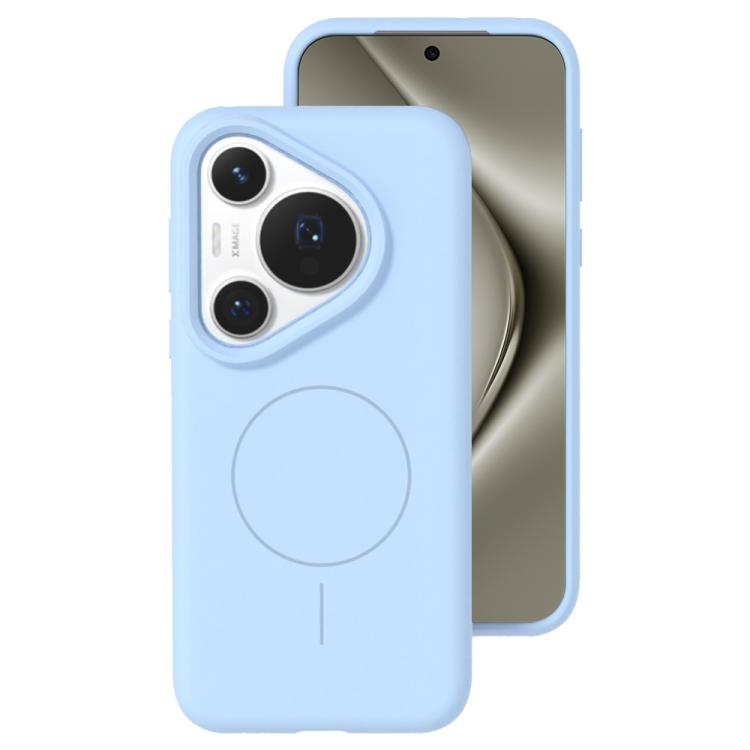 For Huawei Pura 70 Pro Liquid Silicone Thin Circle MagSafe Phone Case