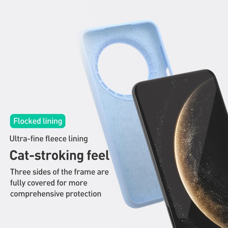 For Huawei Mate 60 Liquid Silicone Thin Circle MagSafe Phone Case