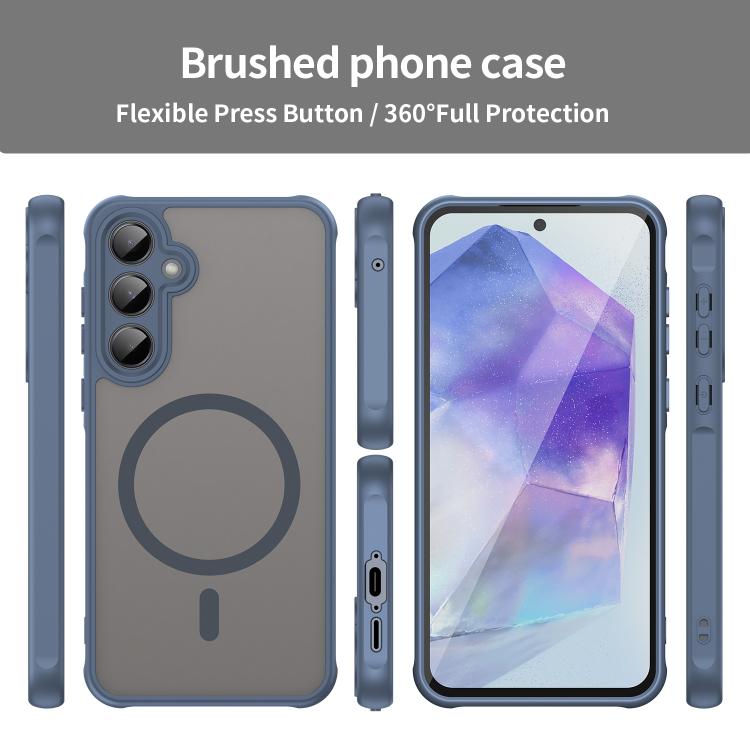 For Samsung Galaxy A55 5G Fan Dun Series TPU Hybrid PC Frosted Magsafe Phone Case