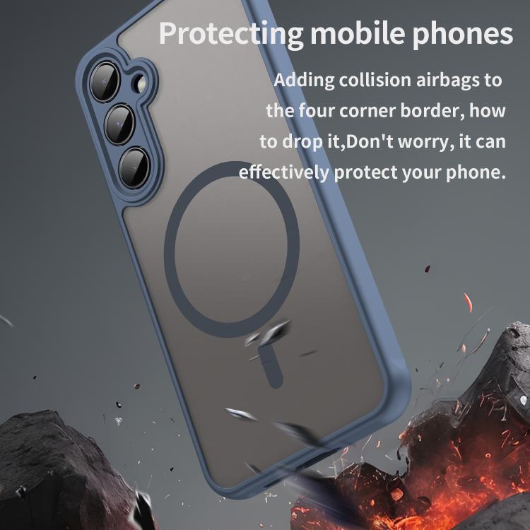 For Samsung Galaxy A55 5G Fan Dun Series TPU Hybrid PC Frosted Magsafe Phone Case