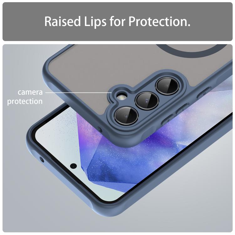 For Samsung Galaxy A55 5G Fan Dun Series TPU Hybrid PC Frosted Magsafe Phone Case