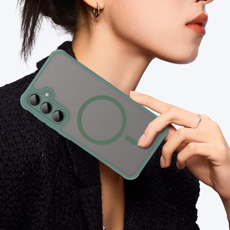 For Samsung Galaxy A55 5G Fan Dun Series TPU Hybrid PC Frosted Magsafe Phone Case