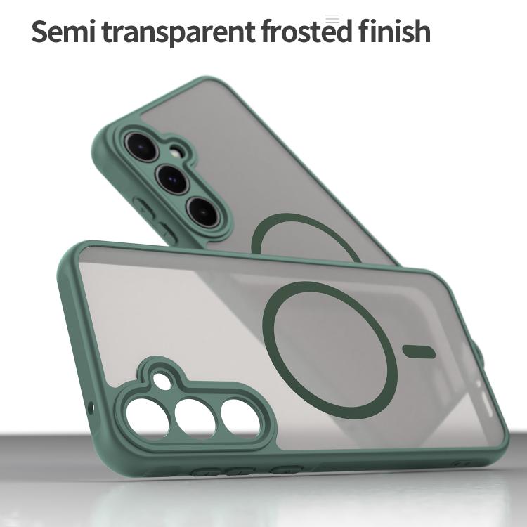 For Samsung Galaxy A55 5G Fan Dun Series TPU Hybrid PC Frosted Magsafe Phone Case