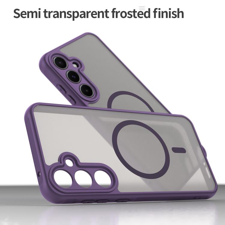 For Samsung Galaxy A55 5G Fan Dun Series TPU Hybrid PC Frosted Magsafe Phone Case