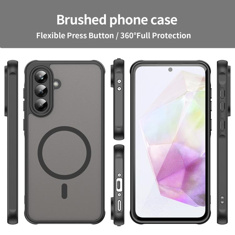 For Samsung Galaxy A56 5G Fan Dun Series TPU Hybrid PC Frosted Magsafe Phone Case