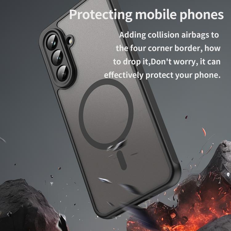 For Samsung Galaxy A56 5G Fan Dun Series TPU Hybrid PC Frosted Magsafe Phone Case