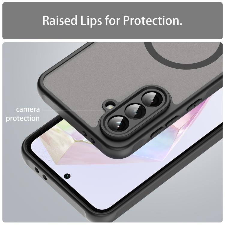 For Samsung Galaxy A56 5G Fan Dun Series TPU Hybrid PC Frosted Magsafe Phone Case