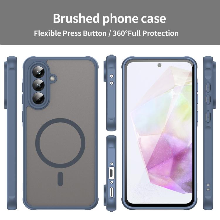 For Samsung Galaxy A56 5G Fan Dun Series TPU Hybrid PC Frosted Magsafe Phone Case