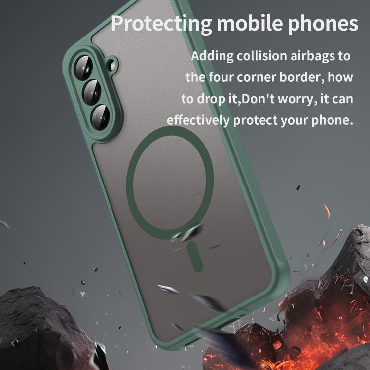 For Samsung Galaxy A56 5G Fan Dun Series TPU Hybrid PC Frosted Magsafe Phone Case