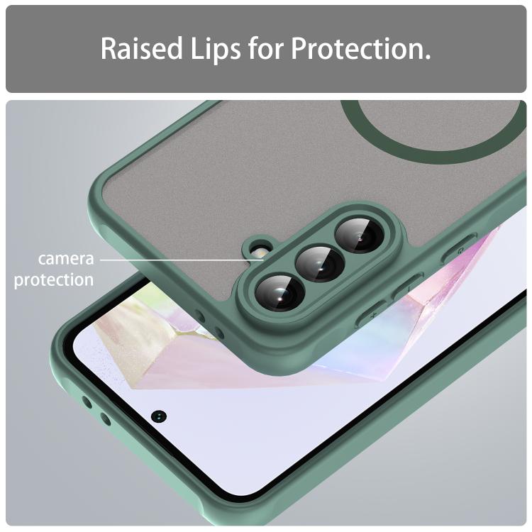 For Samsung Galaxy A56 5G Fan Dun Series TPU Hybrid PC Frosted Magsafe Phone Case