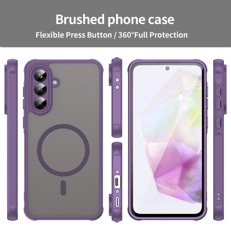 For Samsung Galaxy A56 5G Fan Dun Series TPU Hybrid PC Frosted Magsafe Phone Case
