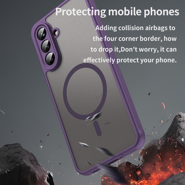 For Samsung Galaxy A56 5G Fan Dun Series TPU Hybrid PC Frosted Magsafe Phone Case