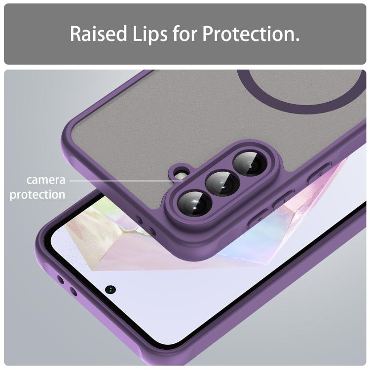 For Samsung Galaxy A56 5G Fan Dun Series TPU Hybrid PC Frosted Magsafe Phone Case