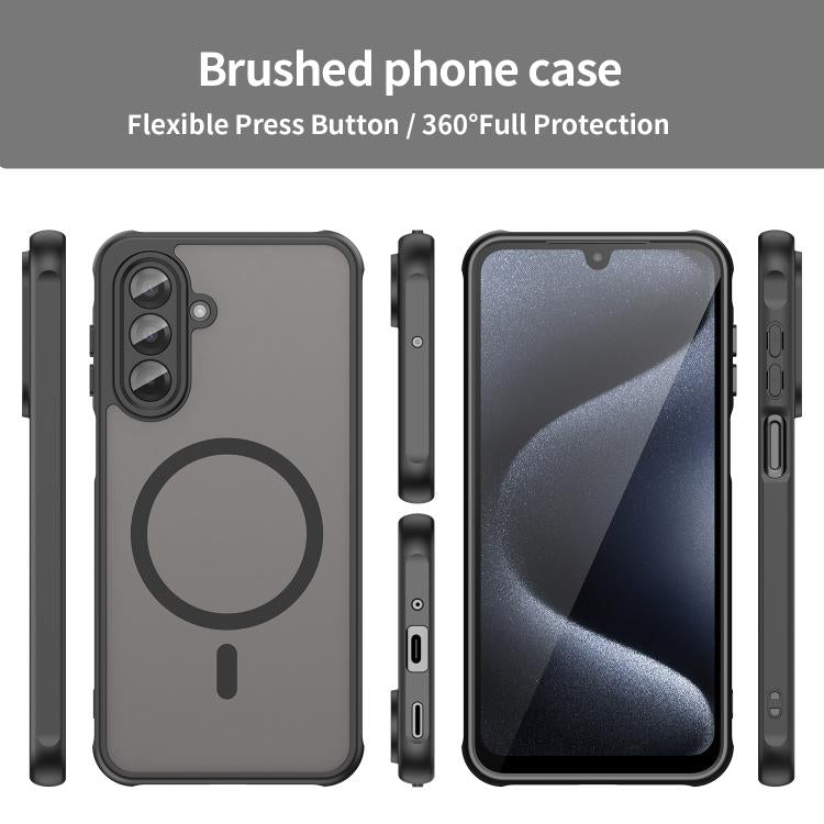 For Samsung Galaxy A17 5G Fan Dun Series TPU Hybrid PC Frosted Magsafe Phone Case