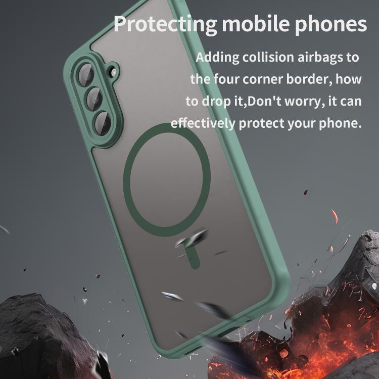 For Samsung Galaxy A17 5G Fan Dun Series TPU Hybrid PC Frosted Magsafe Phone Case