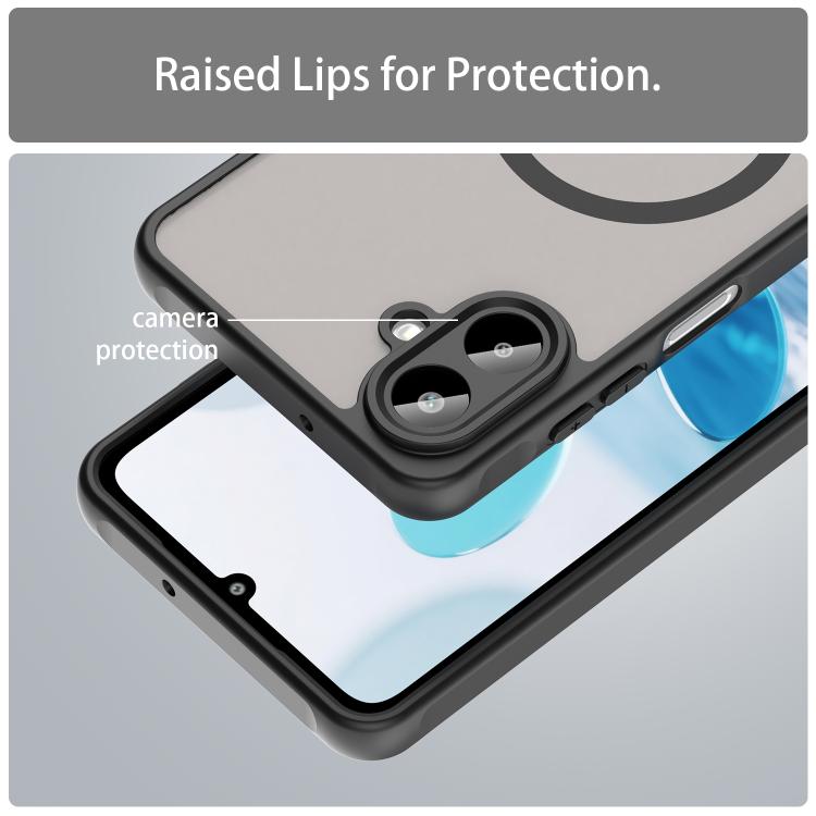 For Samsung Galaxy A07 4G Fan Dun Series TPU Hybrid PC Frosted Magsafe Phone Case