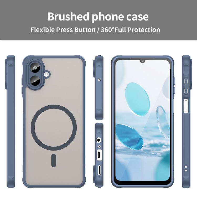 For Samsung Galaxy A07 4G Fan Dun Series TPU Hybrid PC Frosted Magsafe Phone Case