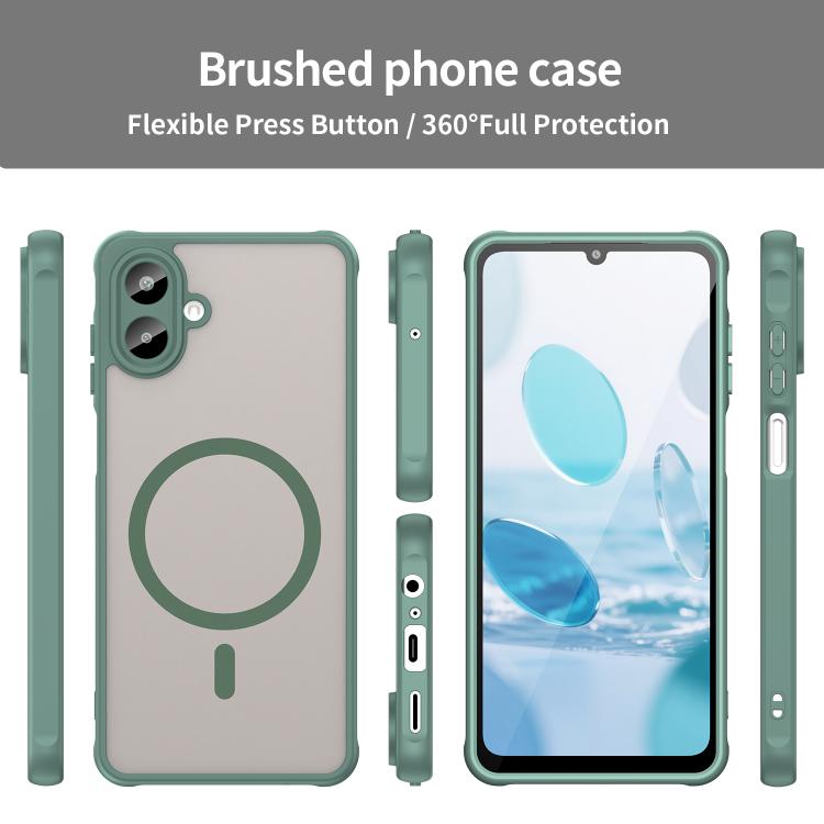 For Samsung Galaxy A07 4G Fan Dun Series TPU Hybrid PC Frosted Magsafe Phone Case